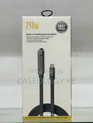 240w Cable With Built-in Folding Phone Stand Type C
