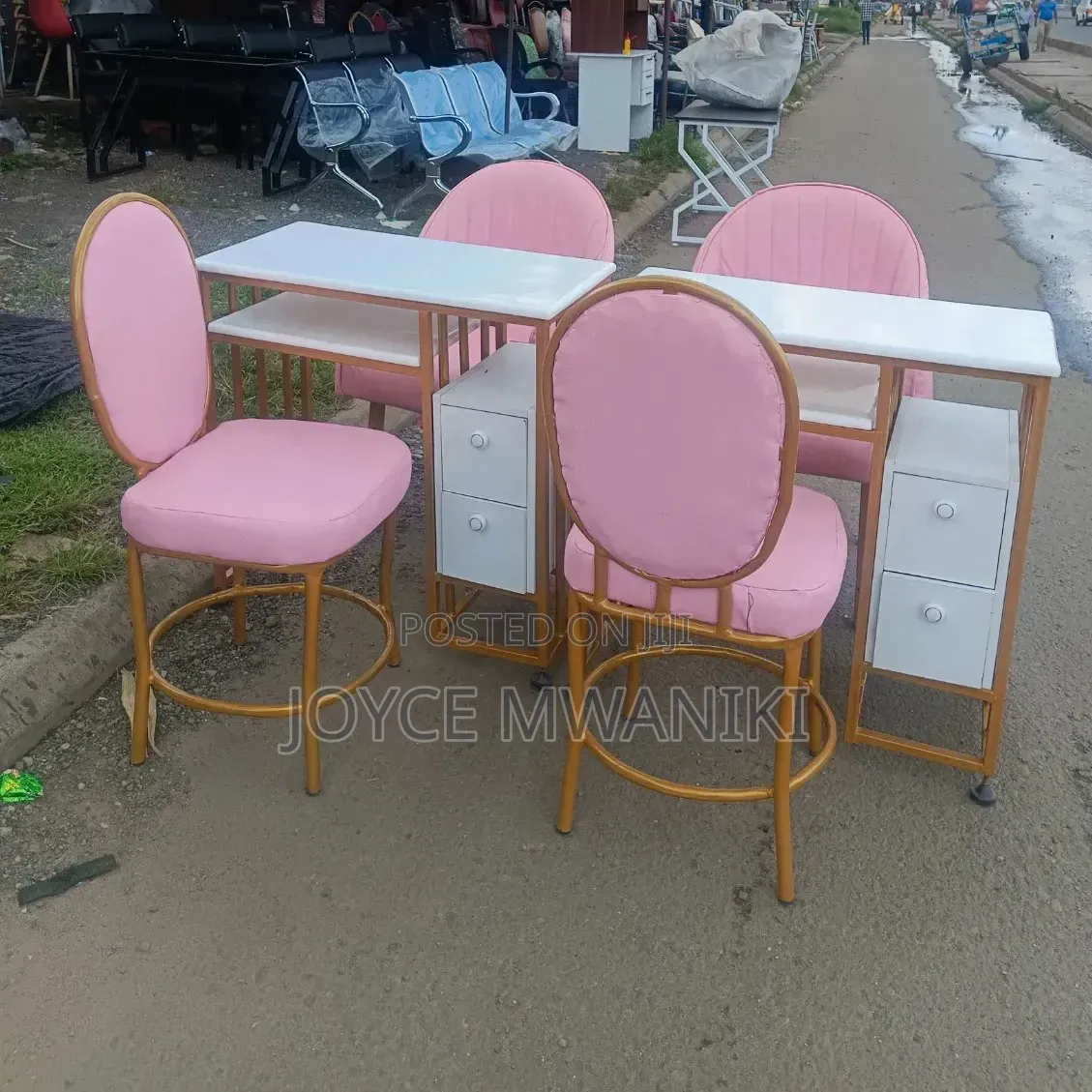 2manicure Sets, With White Marble Table 