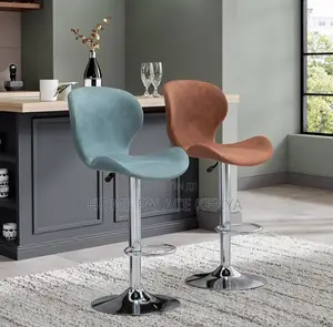 Bar Stool: Gray Swivel Bar Stool With Pu Upholstered Seat
