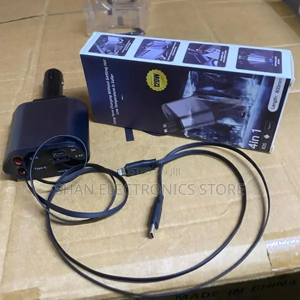Max 120w 4 in 1 Car Charger