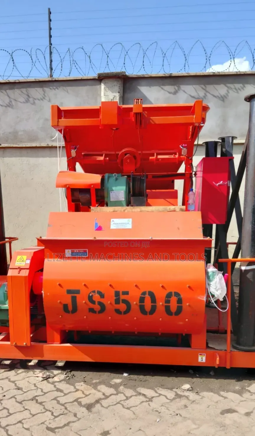 Js500 Twin Shaft Concrete Mixer