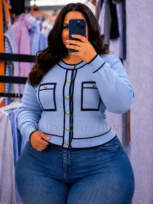 Sweater Top With Gold Buttons -Free Size