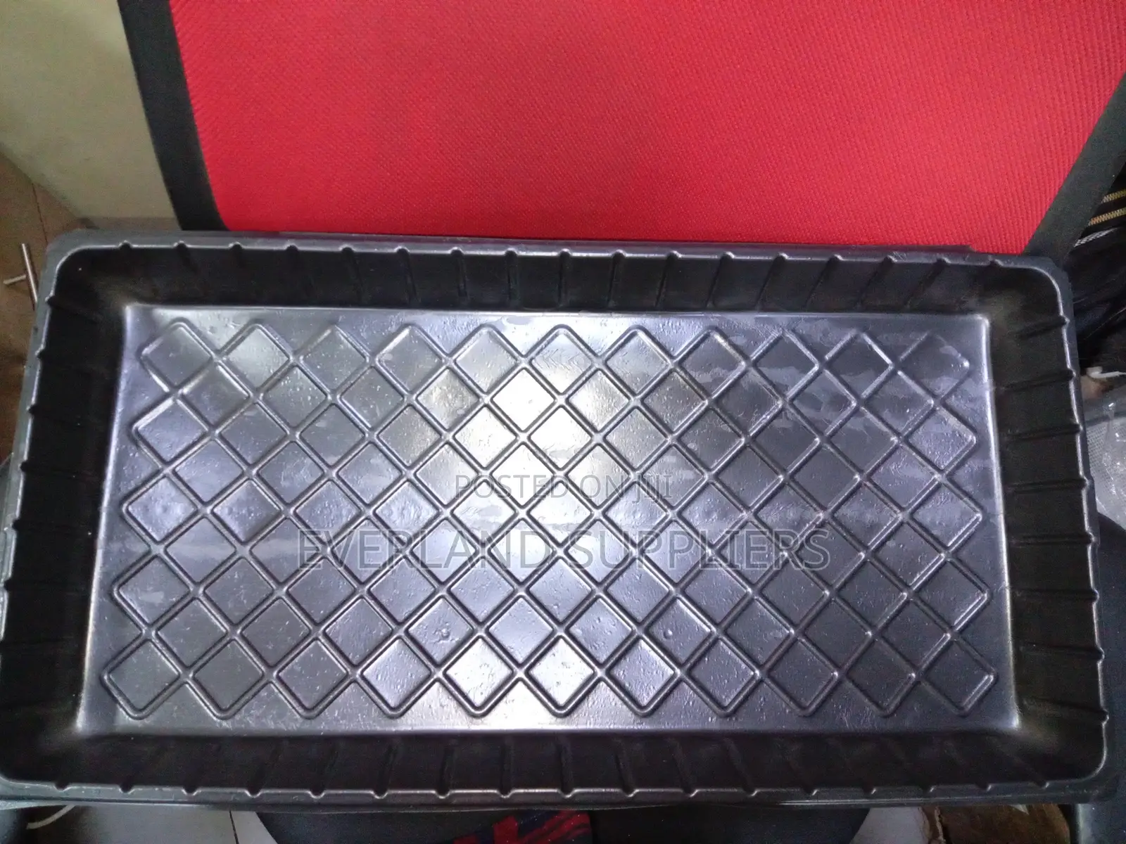 Plain Durable Black Hydroponic Trays - No Holes