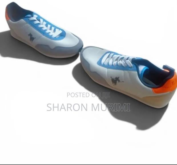 Polo Sports Sneakers — White/Blue/Orange | Fresh Affordable