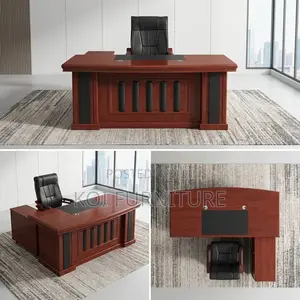 Office Desk : 1.8m Wooden Executive Office Desk