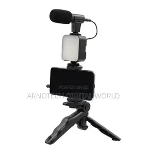 Smartphone Content Creator Video Kit With Led Light and Phone Holder