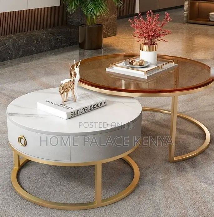 Nesting Table: Nordic Style Modern Round Coffee Table Set