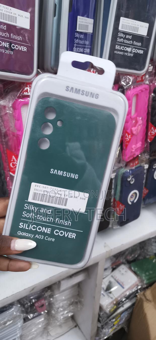 Galaxy A03 Core Dark Green Silicon Matte Finish Case - thumbnail 2