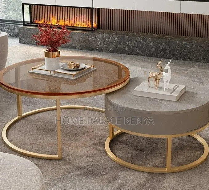 Nesting Table: Nordic Style Modern Round Coffee Table Set
