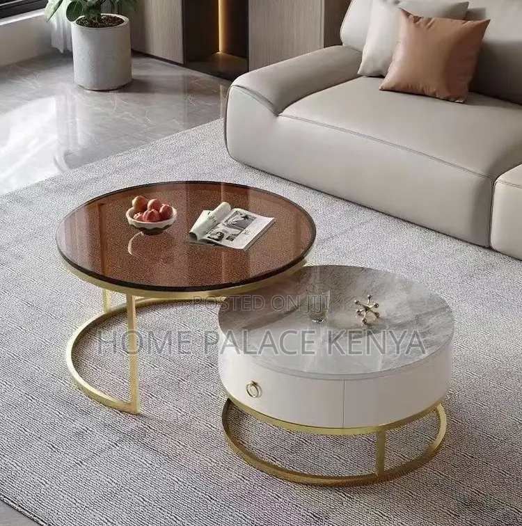 Nesting Table: Nordic Style Modern Round Coffee Table Set