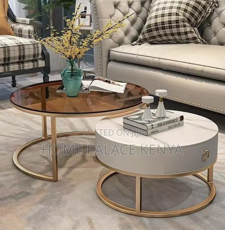 Nesting Table: Nordic Style Modern Round Coffee Table Set