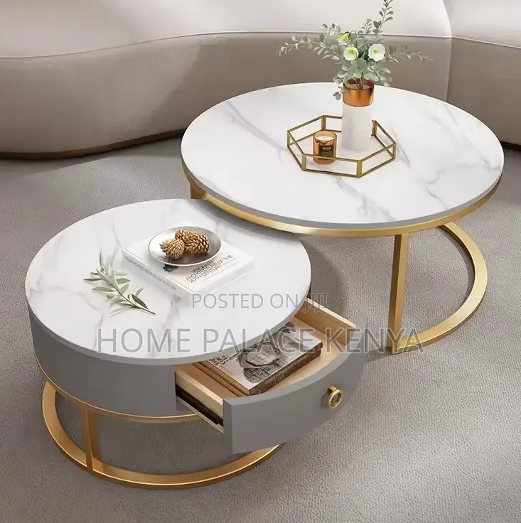 Nesting Table: Nordic Style Modern Round Coffee Table Set