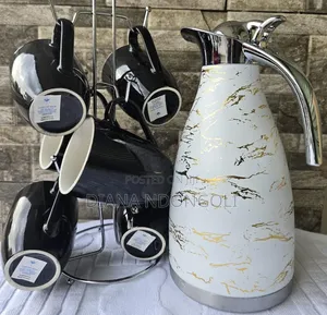 *Luxurious Tea Set Combo* *Marble Flask and Blackcups*