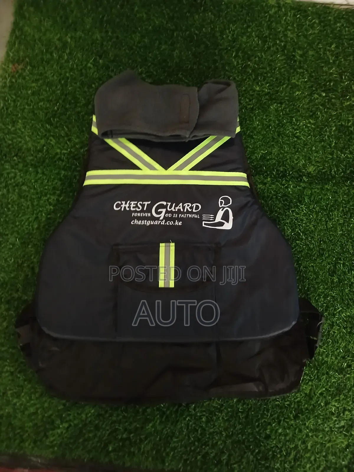 Blue Motorbike Chest Guard Protective Riding Armor Safety Gear