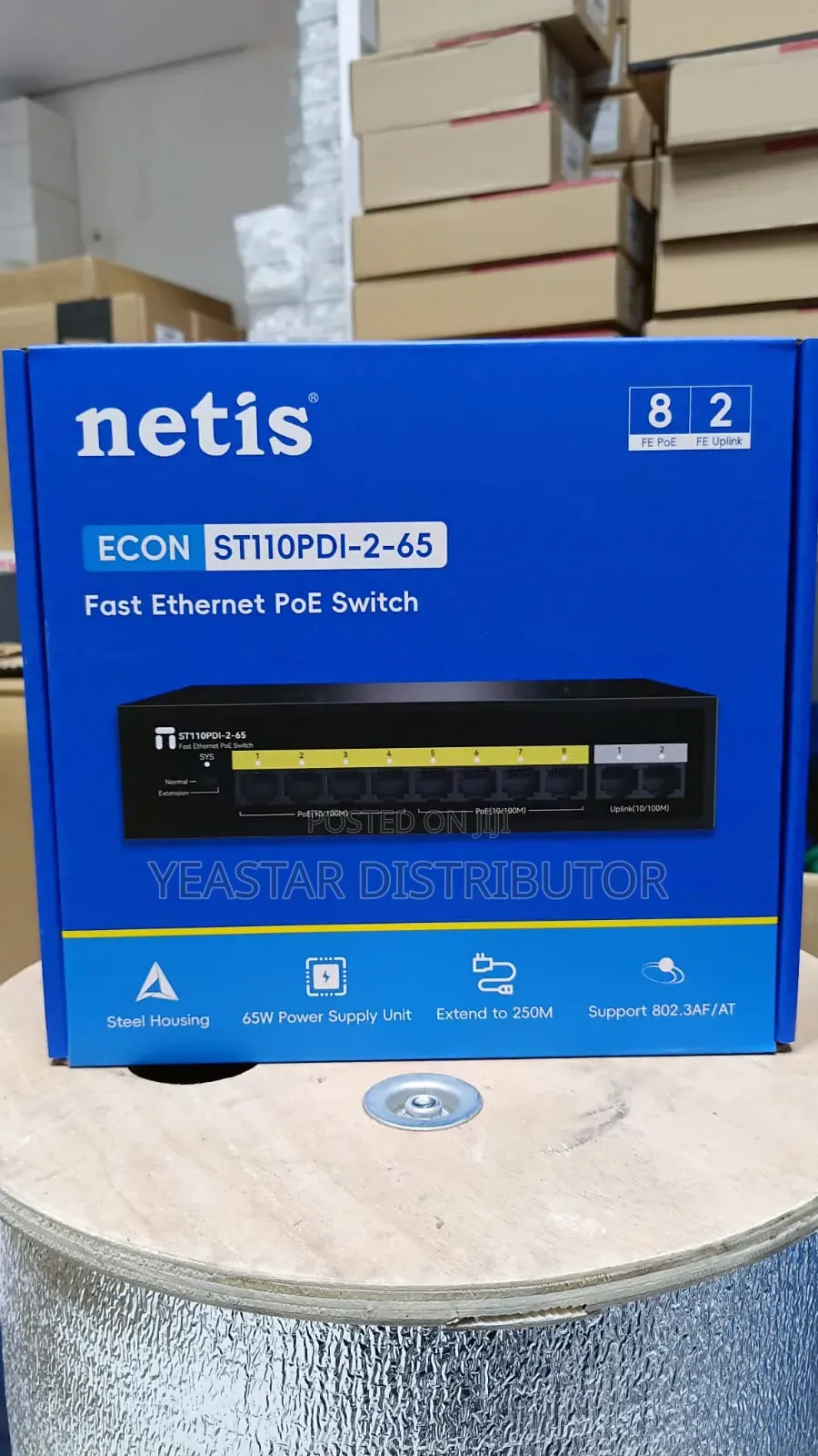 Netis Econ St110pdi-2-65 Fast Ethernet Poe Switch.