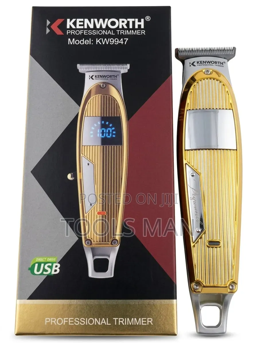 Kenworth Professional Hair Trimmer Kw9947 Gold - Usb Rechargeable.