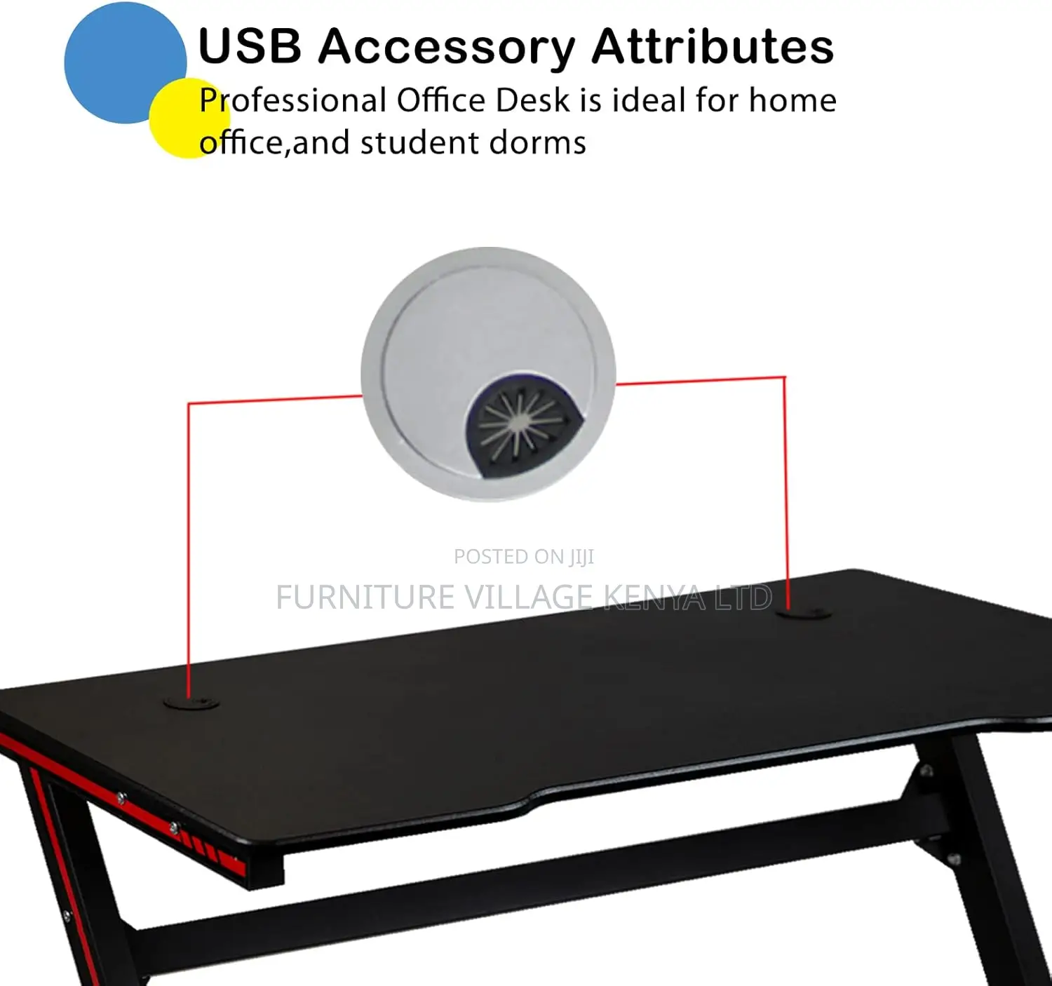 Office Desk: Generic Imported Home Office Gaming Desk