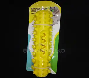 Squeaky Dog Cleaning Stick Brush Toy