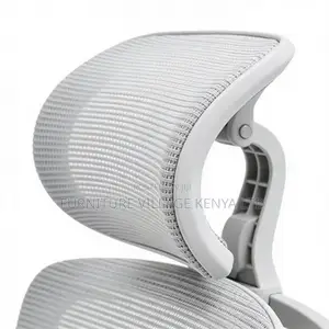 Office Chair: White Swivel Adjustable Footrest Office Seat