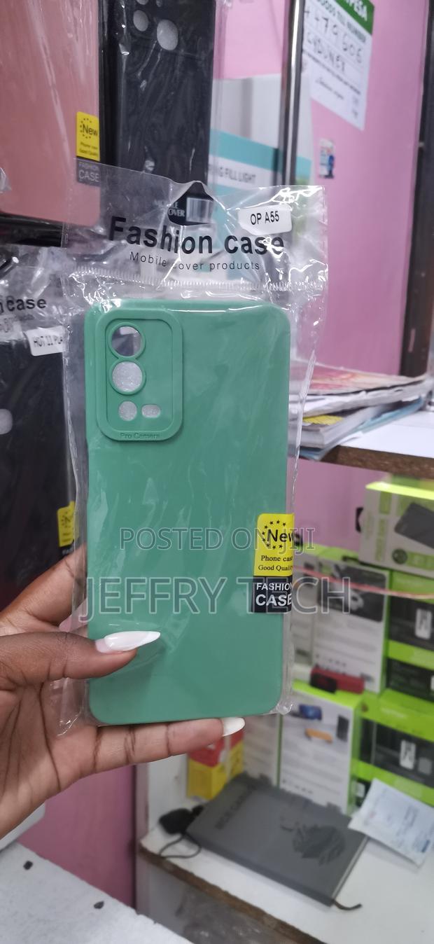 Oppo A55 Liquid Silicone Soft Gel Rubber Shockproof Cover Phone Case