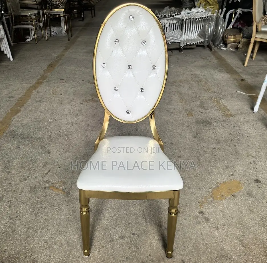 Event Chair: Hotel Banquet Dining Chair With Gold Metal Frame