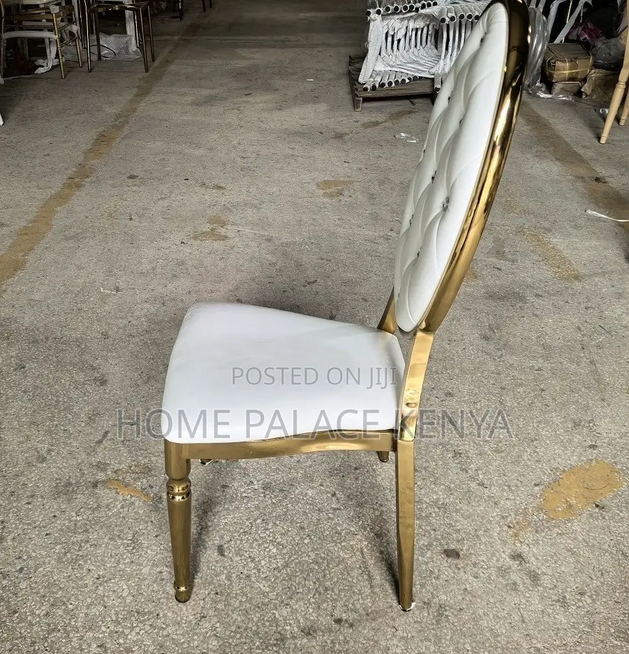 Event Chair: Hotel Banquet Dining Chair With Gold Metal Frame
