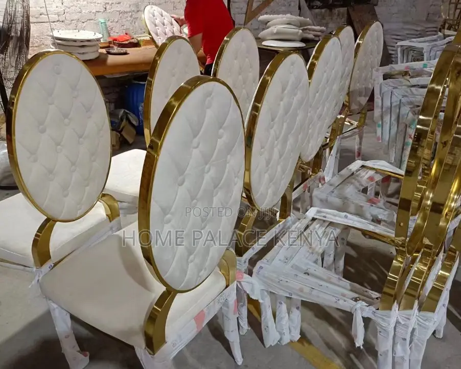 Event Chair: Hotel Banquet Dining Chair With Gold Metal Frame