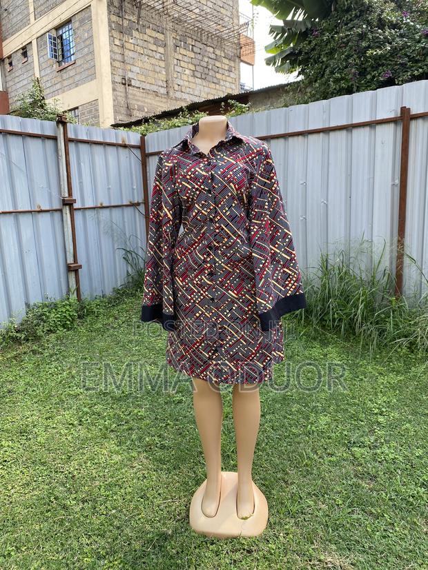Ankara Shift Dress, Varied Fabrics - thumbnail 2