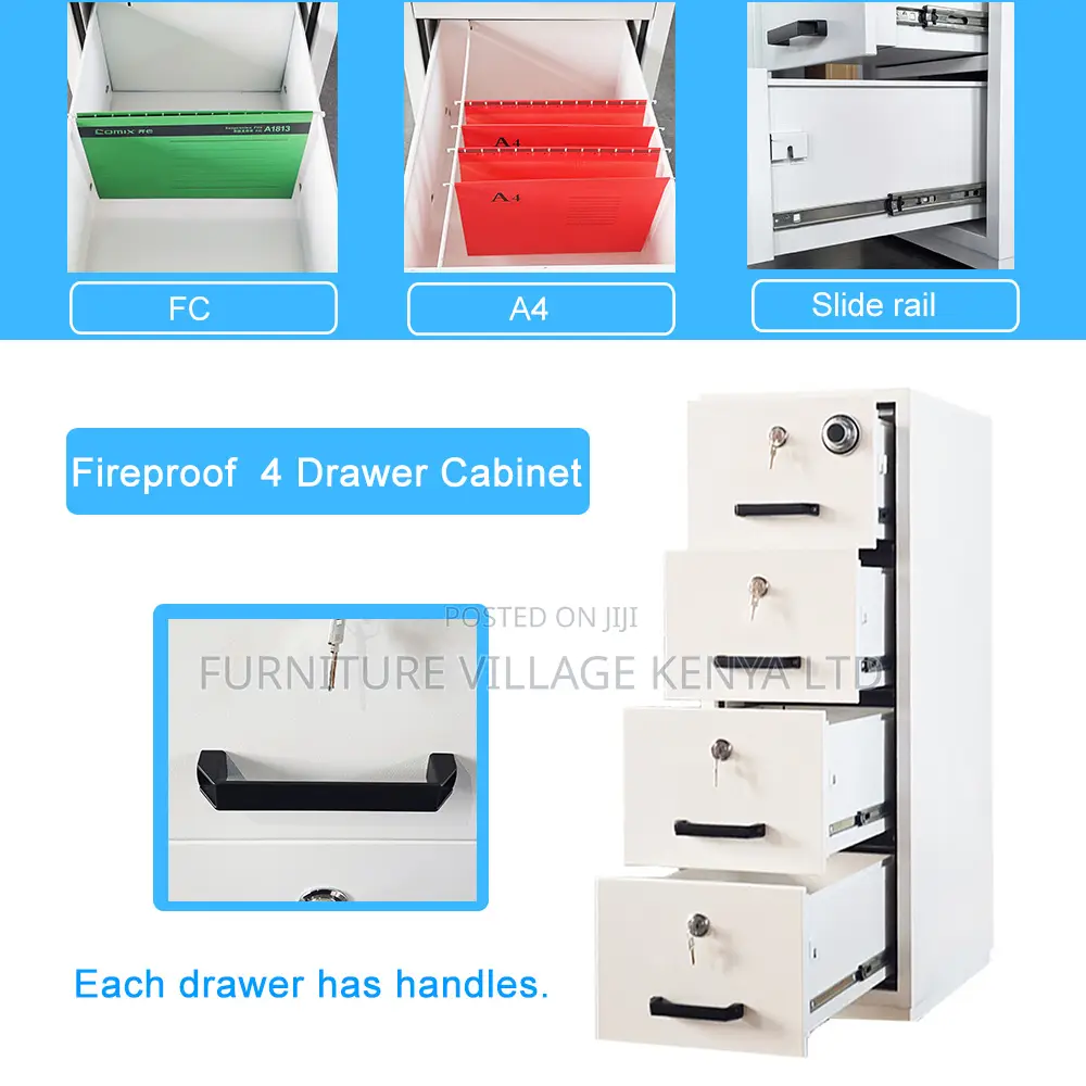 Fireproof Cabinet: 4 Drawers Fireproof Diplomatic Drawer Cabinet