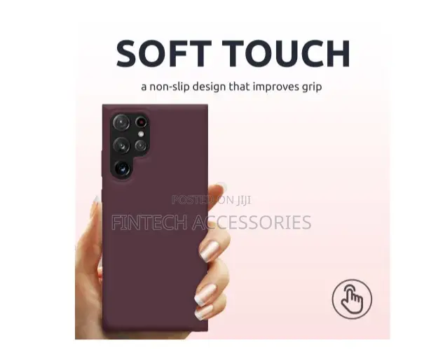 Silicone Case/Cover for S22 Ultra Maroon
