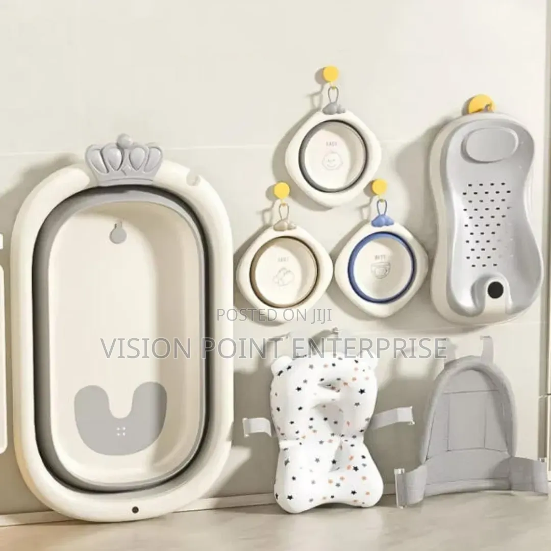 Foldable Baby Bayhtub Set With Inbuilt Thermometer