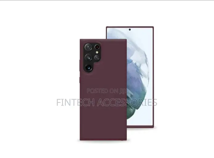 Silicone Case/Cover for S22 Ultra Maroon
