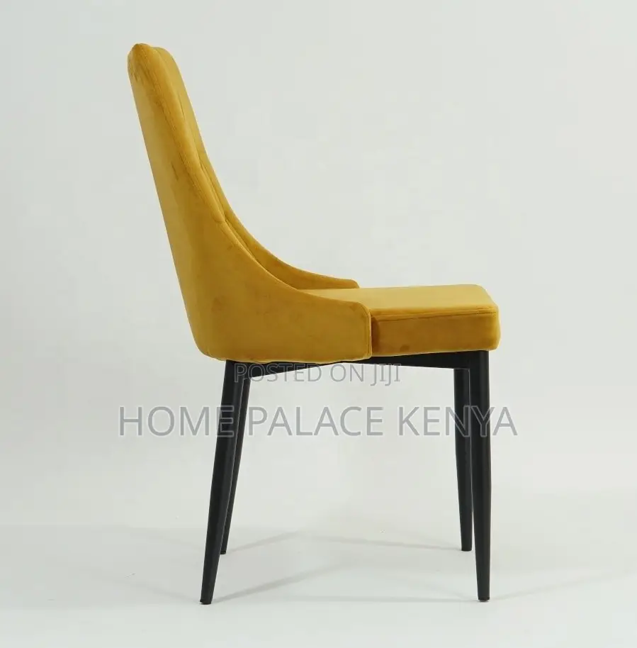Dining Chair: Premium Velvet Dining Chair With Soft Cushion Back