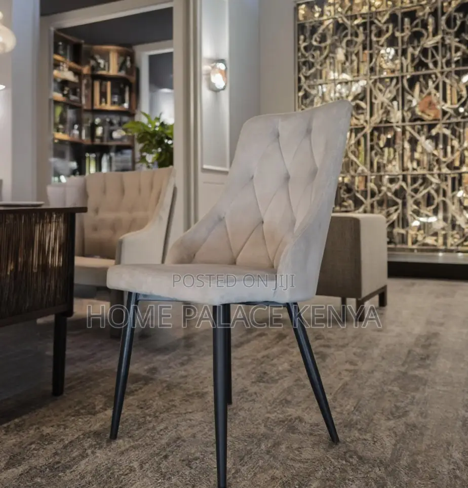 Dining Chair: Premium Velvet Dining Chair With Soft Cushion Back
