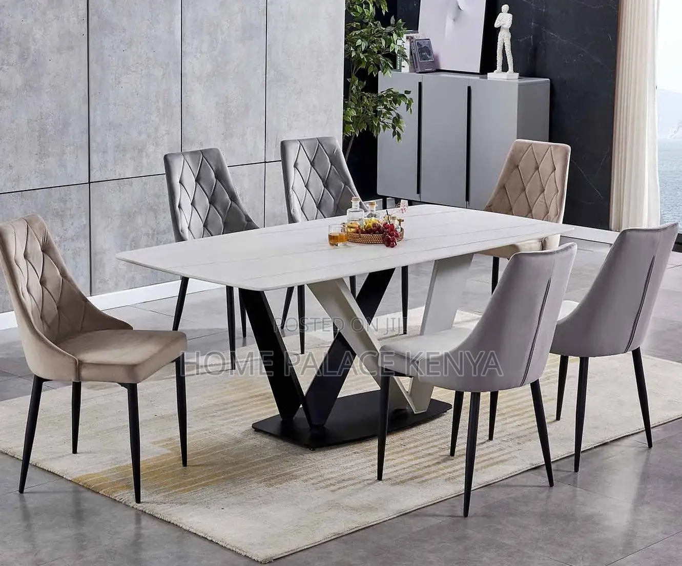 Dining Chair: Premium Velvet Dining Chair With Soft Cushion Back
