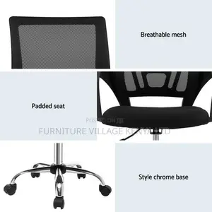 Office Chair: Swivel Mesh Computer Desk Seat.