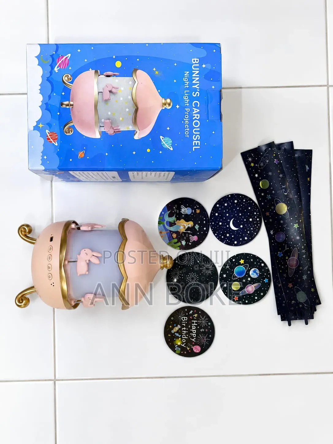 A Cute Rotating Bunny Projector Lamp That Creates A Dreamy Starry