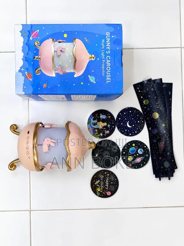 A Cute Rotating Bunny Projector Lamp That Creates A Dreamy Starry - main view