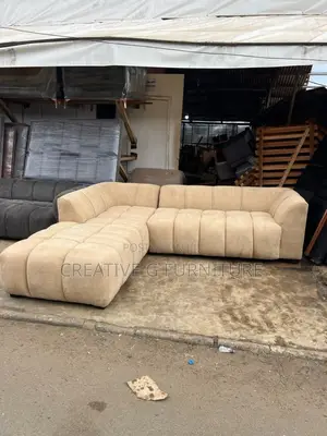 Beige L Shaped Sofa