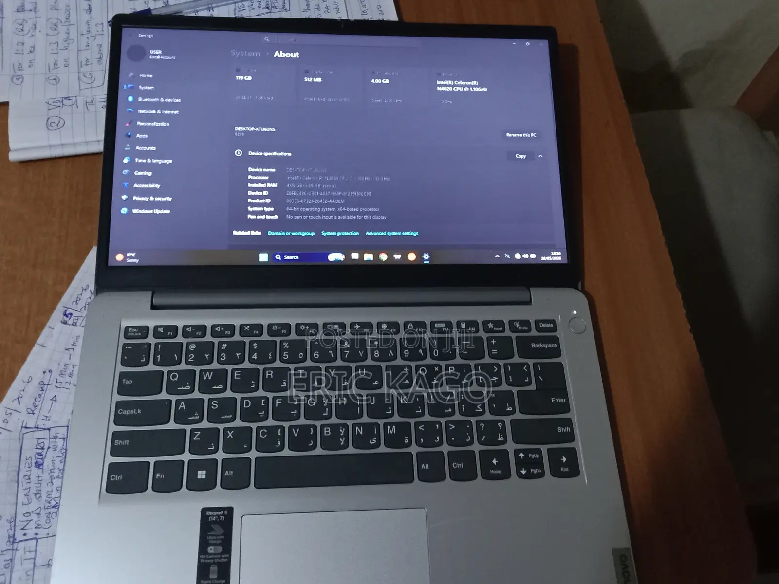 Laptop Lenovo ThinkPad X1 Carbon 4GB Intel Celeron SSD 128GB