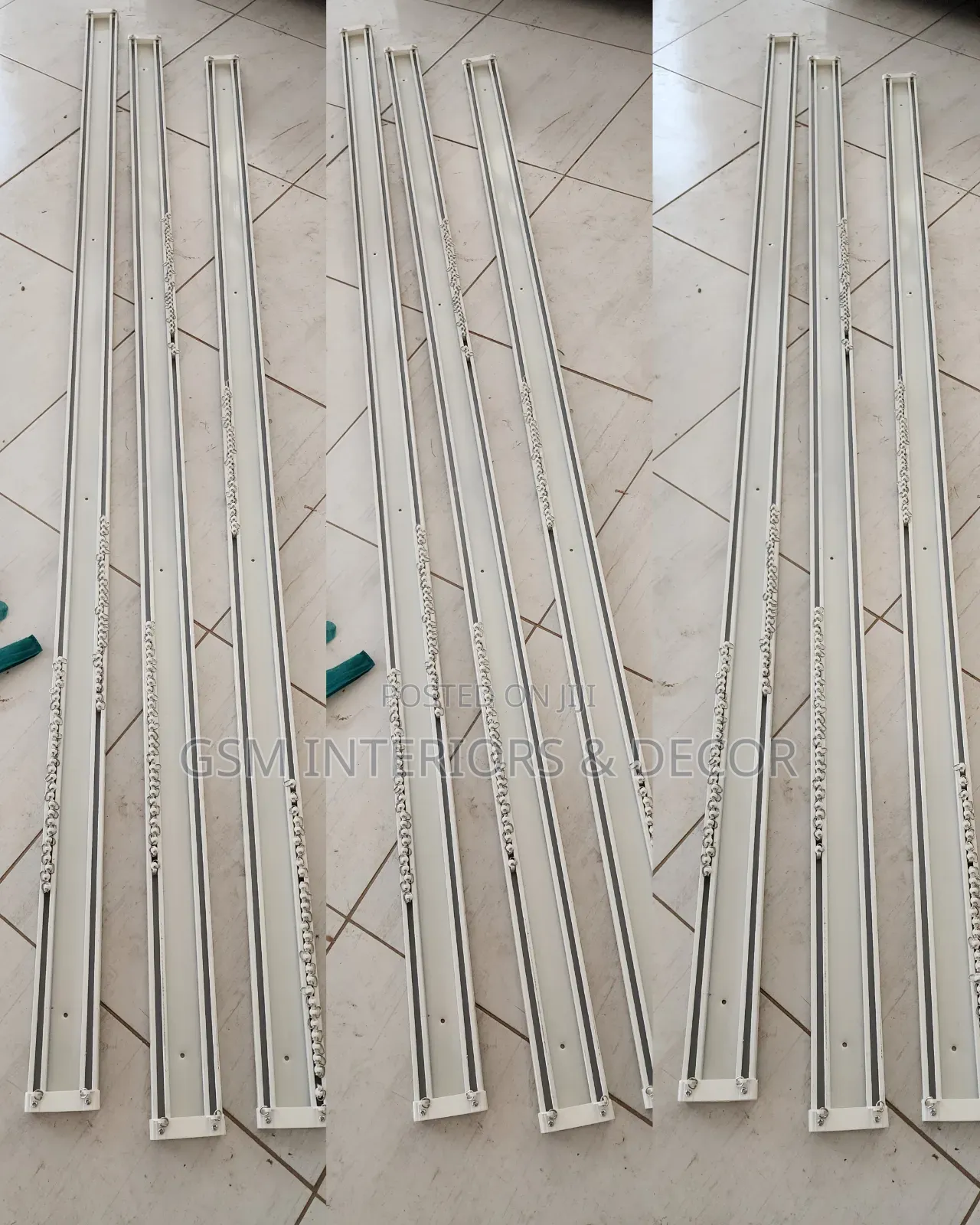 Pure White Aluminum Curtain Rails With Smooth Silent Glinders