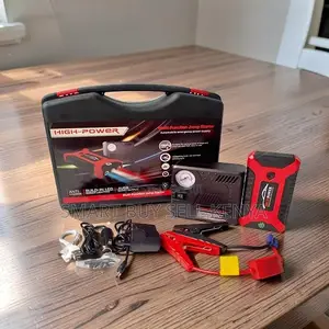 Outdoor Ready Portable 99800mah Car Jump Starter With Tire Inflator