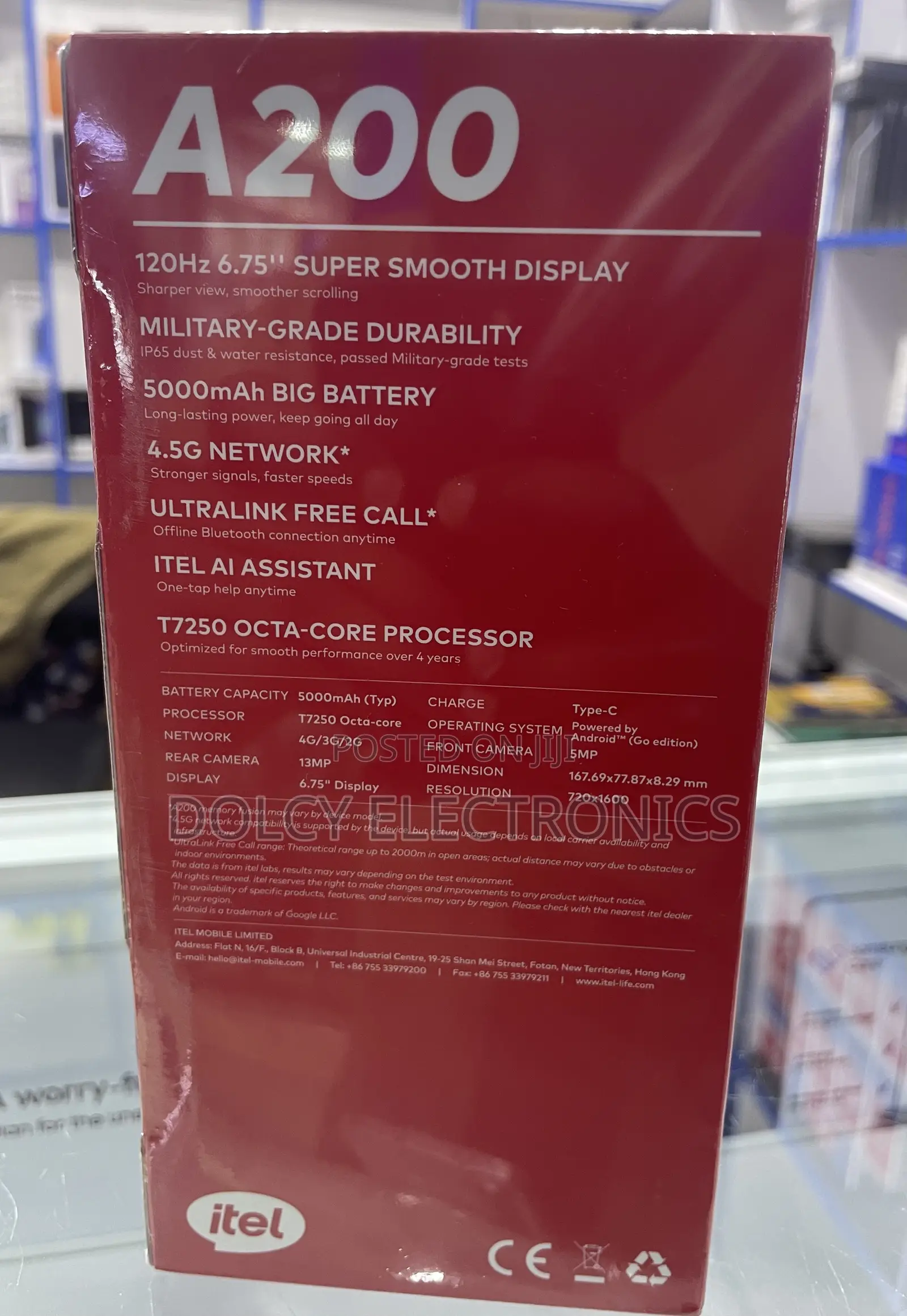 New Itel A200+ 128 GB Black