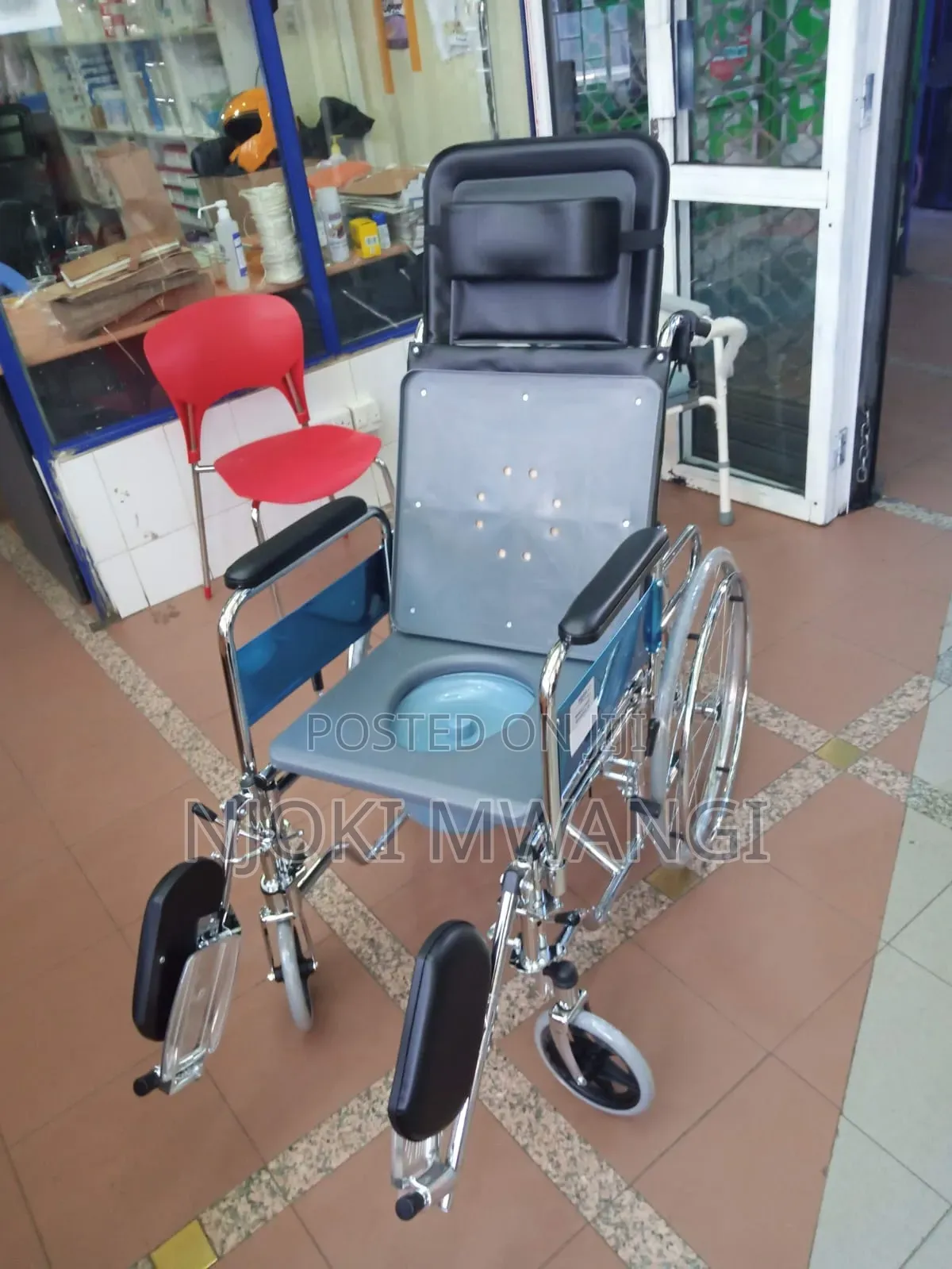 Reclining Wheelchair With Commode