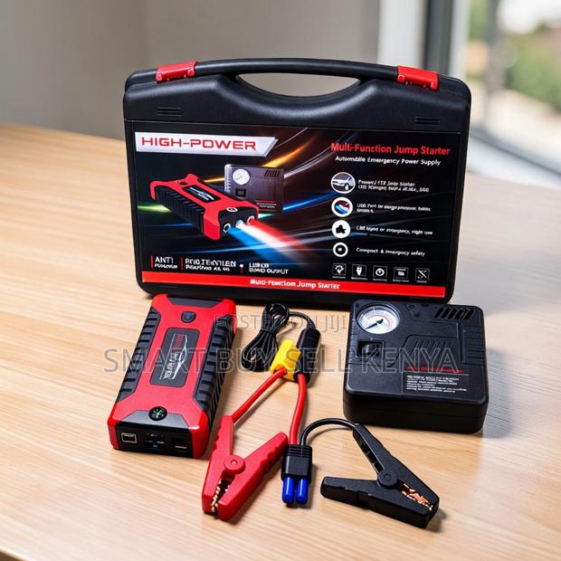 Accurate Pressure Monitor 99800mah Car Jump Starter With Tire Inflator