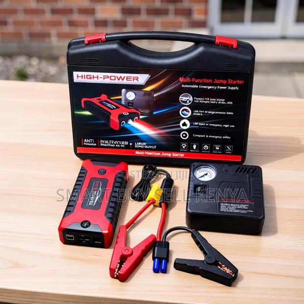 Smart Digital Display 99800mah Car Jump Starter With Tire Inflator