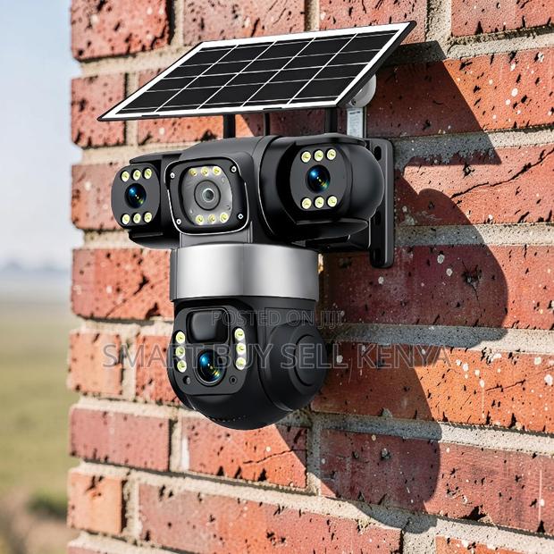 4g Sim Card Enabled Remote Access 4g PTZ Three Lens Solar Camera