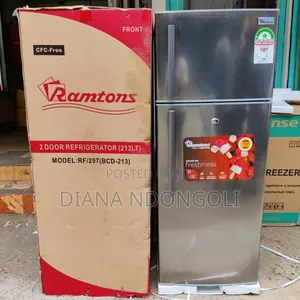 *Ramtons Double Door Fridge 213litres Rf257