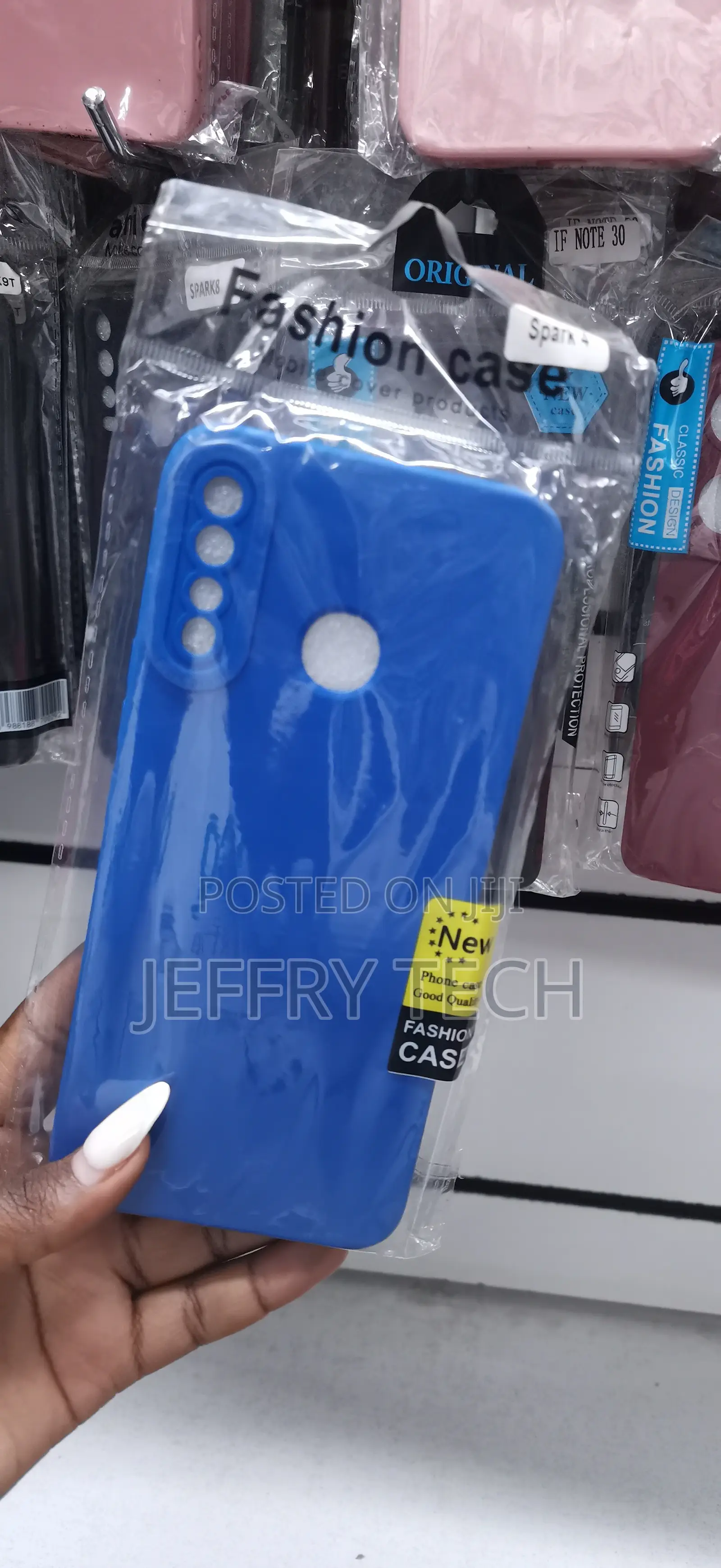 Oppo A31 Blue Silicone Soft Texture and Rear Camera Cutouts Cover