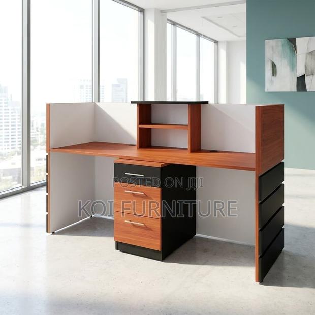 Office Desk : Modern 1.6-Meter Reception Counter - thumbnail 2